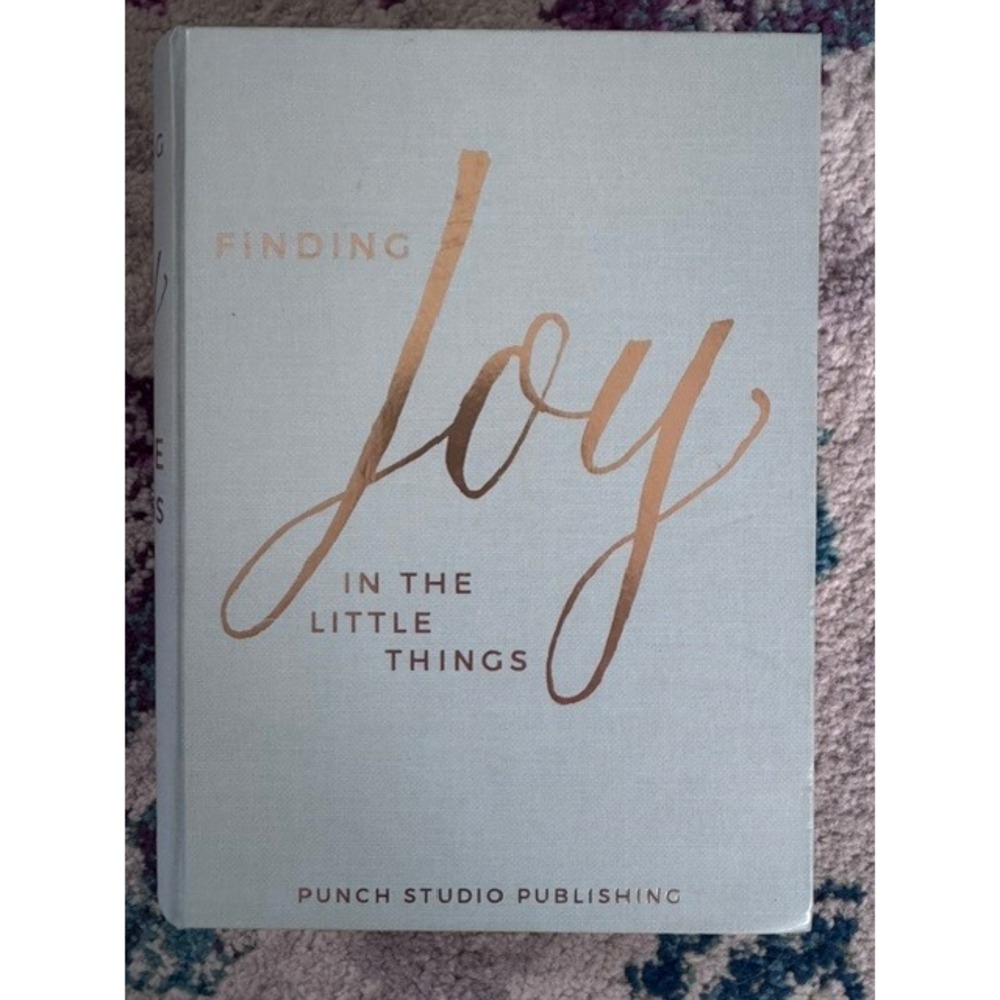 Punch Studio Finding Joy Hollow Book Box Secret Storage Hidden Safe Light Blue